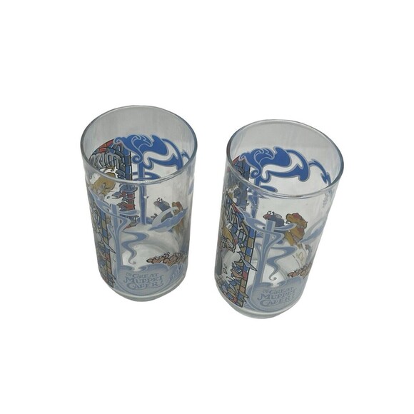 Vintage McDonald's The Great Muppet Caper 2 Glasses Muppets Miss Piggy 1981 - Picture 2 of 16